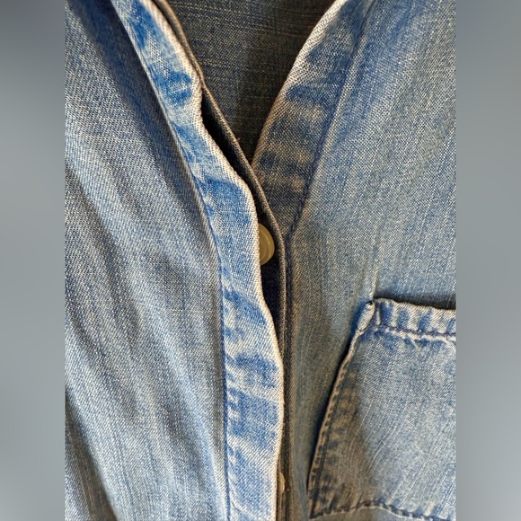 Classic JCrew Denim Sleeveless Shirt Dress - XS - Picture 5 of 8